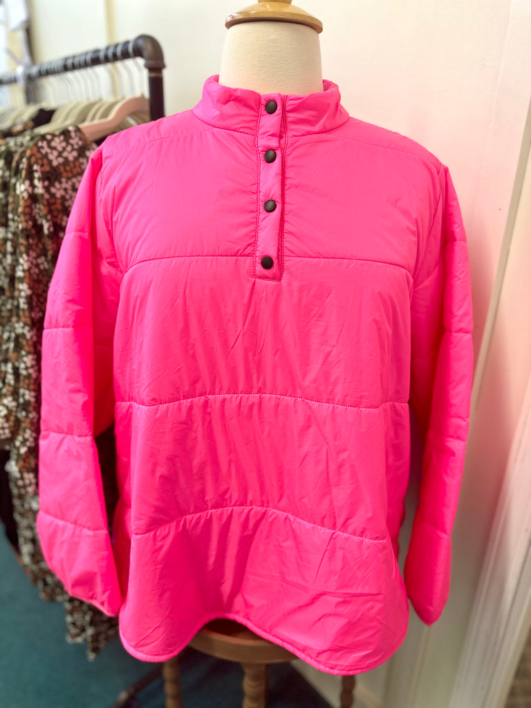 SECONDHAND: Size 3 - NWT Torrid Pink Puffer Pullover